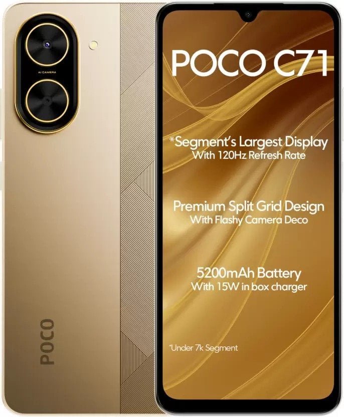 Celular Xiaomi Poco C71 4gb 128gb - Dourado