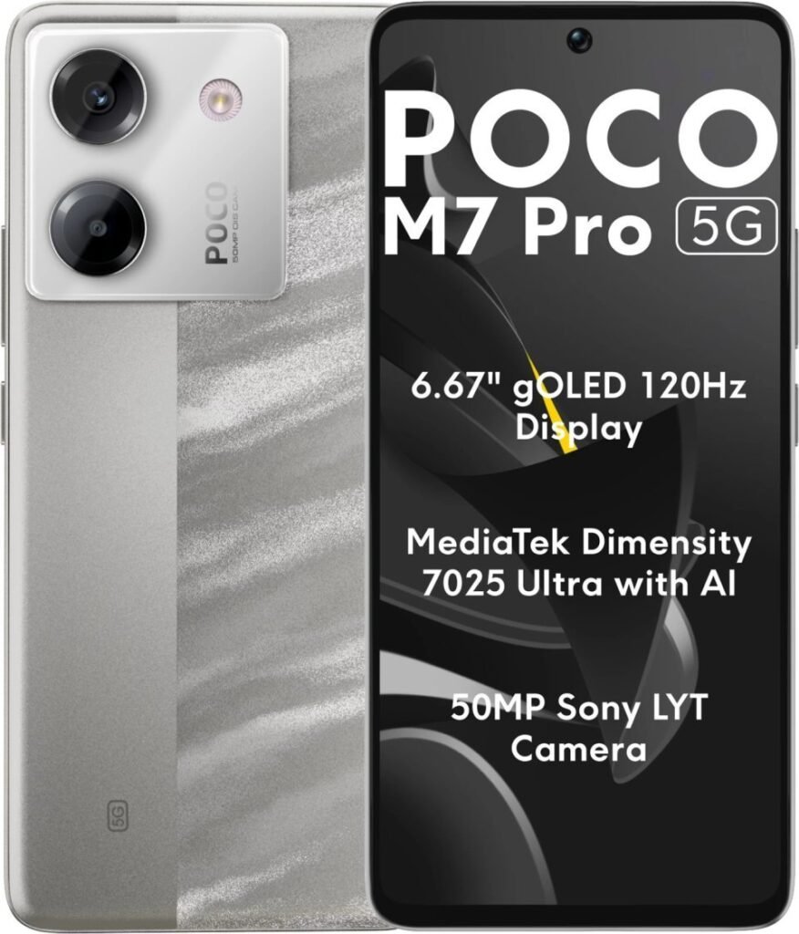 Celular Xiaomi Poco M7 Pro 5G 8gb 256gb - Prata